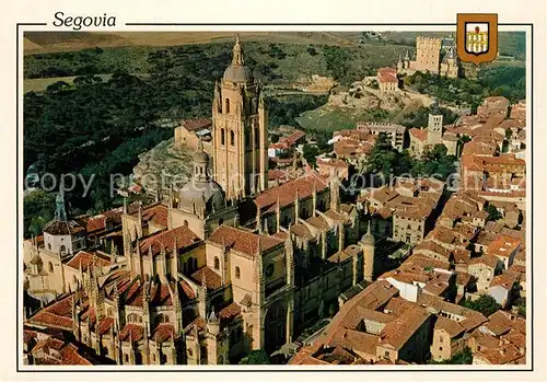 AK / Ansichtskarte Segovia Cathedral Vista aerea Segovia