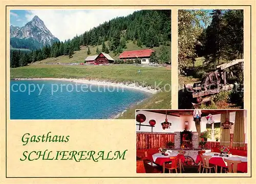 AK / Ansichtskarte Zederhaus Gasthaus Schliereralm Gaststube Wasserrad Zederhaus