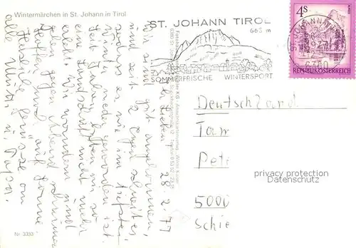 AK / Ansichtskarte St_Johann_Tirol Gasthof Post Gasthof Baeren St_Johann_Tirol