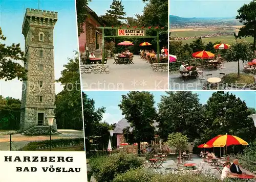 AK / Ansichtskarte Bad_Voeslau Aussichtsturm Gaststaette Terrasse Bad_Voeslau