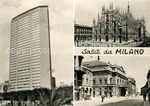 AK / Ansichtskarte Milano Hochhaus Cathedrale Strassenpartie Milano