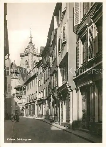 AK / Ansichtskarte Kolmar_Elsass Schaedelgasse Kolmar Elsass