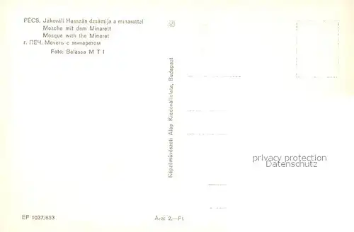 AK / Ansichtskarte Pecs Mosque with the Minaret Pecs