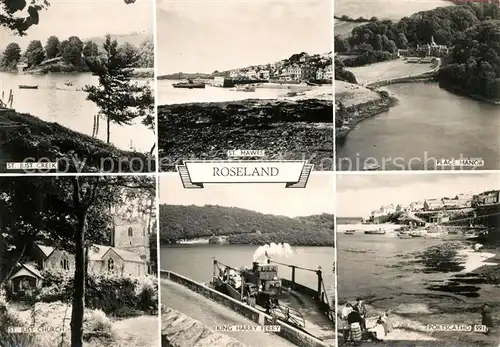 AK / Ansichtskarte Roseland St Just Creek St Mawes Place Manor St Just Church King Harry Ferry Portscatho Roseland