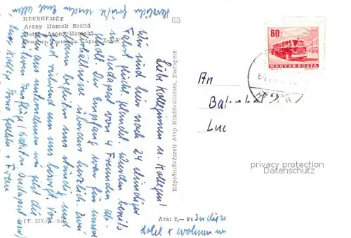 AK / Ansichtskarte Kecskemet Arany Homok Szallo Kecskemet