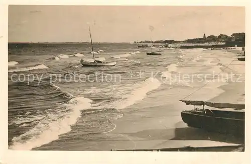 AK / Ansichtskarte Zoppot_Westpreussen Brandung Strand Zoppot_Westpreussen