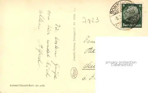 AK / Ansichtskarte Bonndorf_Schwarzwald Panorama Kosmos Chronik Karte Bonndorf Schwarzwald