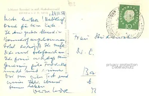 AK / Ansichtskarte Bonndorf_Schwarzwald Marktplatz im Winter Weihnachtskarte Neujahrskarte Bonndorf Schwarzwald