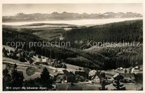 AK / Ansichtskarte Rothaus_Grafenhausen Panorama Blick gegen die Schweizer Alpen Rothaus Grafenhausen