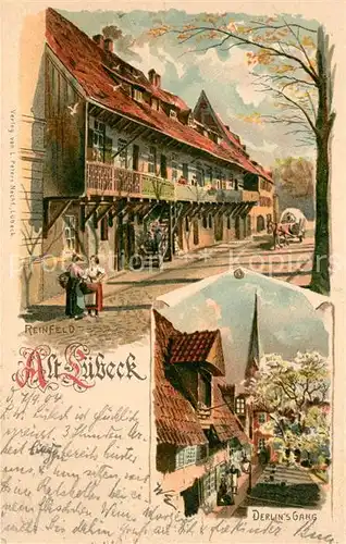 AK / Ansichtskarte Alt_Luebeck Reinfeld Derlin s Gang Kuenstlerkarte 