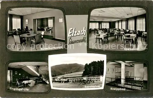 AK / Ansichtskarte Elzach Sanatorium Speisesaal Aufenthaltsraum Eingangshalle Kneippbad Elzach