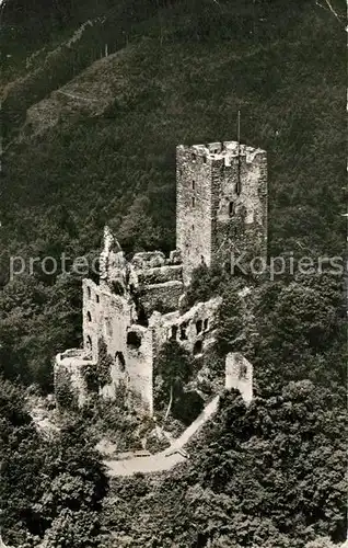 AK / Ansichtskarte Waldkirch_Breisgau Kastelburg Ruine Schwarzwald Fliegeraufnahme Waldkirch Breisgau