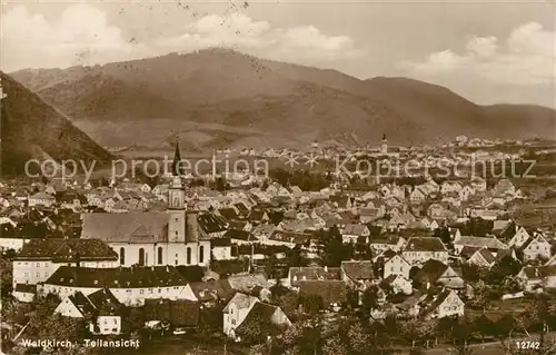 AK / Ansichtskarte Waldkirch_Breisgau Stadtpanorama mit Kirche Schwarzwald Waldkirch Breisgau