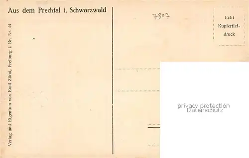 AK / Ansichtskarte Prechtal Panorama Schwarzwald Kupfertiefdruck Prechtal