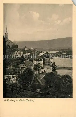 AK / Ansichtskarte Laufenburg_Baden Panorama Haeuserpartie am Rhein Laufenburg_Baden