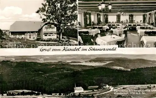 AK / Ansichtskarte St_Peter_Schwarzwald Berggasthaus Kandel Restaurant Bergkapelle Landschaftspanorama St_Peter_Schwarzwald