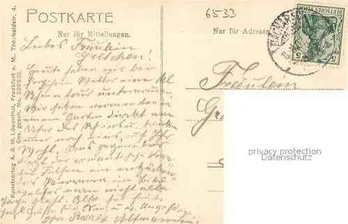 AK / Ansichtskarte Bacharach_Rhein Wernerbrunnen Kirche Rhein Weinberge Zeichnung C. Frommel anno 1840 Kuenstlerkarte Bacharach Rhein