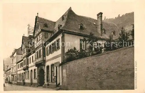 AK / Ansichtskarte Bacharach_Rhein Post Kupferdruck Bacharach Rhein