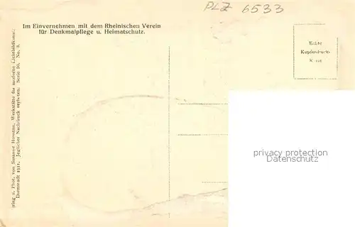 AK / Ansichtskarte Bacharach_Rhein Post Kupferdruck Bacharach Rhein