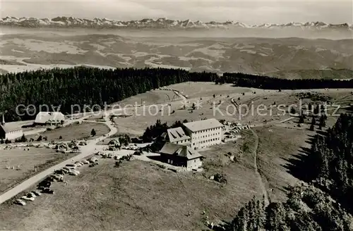 AK / Ansichtskarte Waldkirch_Breisgau Berghotel Kandel Schwarzwald Alpenblick Fliegeraufnahme Waldkirch Breisgau