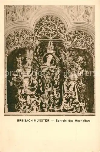 AK / Ansichtskarte Breisach_Rhein St Stephansmuenster Hochaltar Schrein Breisach Rhein