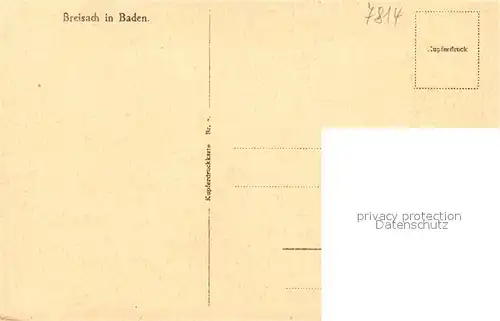 AK / Ansichtskarte Breisach_Rhein Uferpartie am Rhein Schiffsbruecke Blick zum Muenster Kupferdruck Breisach Rhein