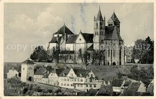 AK / Ansichtskarte Breisach_Rhein Altstadt mit Muenster Breisach Rhein