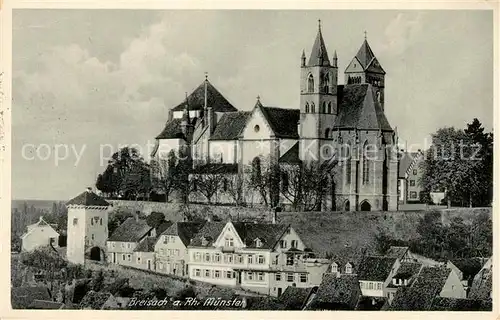 AK / Ansichtskarte Breisach_Rhein Teilansicht mit Muenster Breisach Rhein