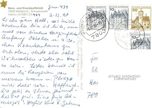 AK / Ansichtskarte Waldkirch_Breisgau Herz Kreislauf Klinik Schwarzwald Waldkirch Breisgau