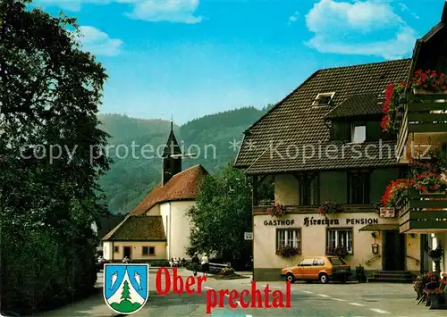 AK / Ansichtskarte Oberprechtal Gasthof Pension Hirschen Kirche Oberprechtal