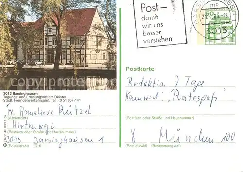 AK / Ansichtskarte Barsinghausen Tagungs  und Erholungsort am Deister Barsinghausen