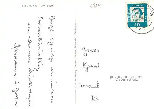 AK / Ansichtskarte Breisach_Rhein Stadtpanorama Marktplatz Muensterberg St Stephansmuenster Innenansicht Breisach Rhein