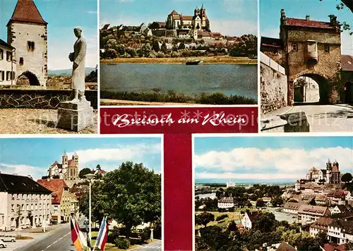 AK / Ansichtskarte Breisach_Rhein Stadtbild mit Muenster Stadtmauer Breisach Rhein