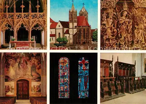 AK / Ansichtskarte Breisach_Rhein St Stephansmuenster Innenansichten Kirchenfenster Breisach Rhein