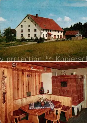 AK / Ansichtskarte Ebnet_Bonndorf Gaestehaus Pension Haus Berthold Isele Gastraum Kamin Ebnet Bonndorf