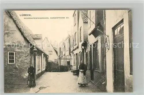 AK / Ansichtskarte Luebeck Schornsteinfegergang Hundestrasse 50 Luebeck