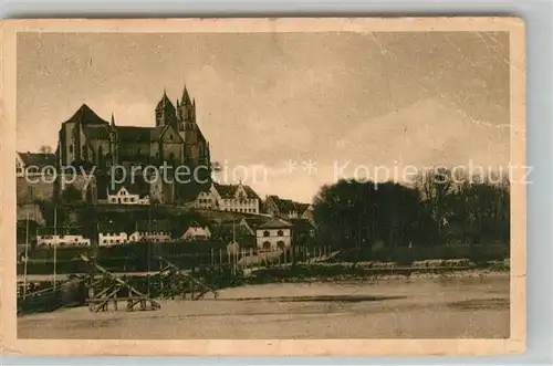 AK / Ansichtskarte Breisach_Rhein Schiffsbruecke Muenster Breisach Rhein