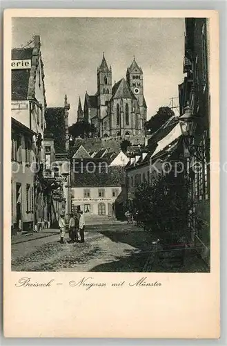 AK / Ansichtskarte Breisach_Rhein Neugasse mit Muenster Breisach Rhein