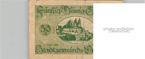 AK / Ansichtskarte Breisach_Rhein Muenster Fuenfzig Pfenning Gutschein Breisach Rhein