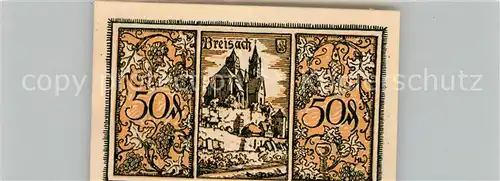 AK / Ansichtskarte Breisach_Rhein Muenster Fuenfzig Pfenning Gutschein Breisach Rhein
