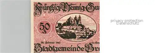 AK / Ansichtskarte Breisach_Rhein Muenster Fuenfzig Pfenning Gutschein Breisach Rhein