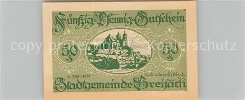 AK / Ansichtskarte Breisach_Rhein Muenster Fuenfzig Pfenning Gutschein Breisach Rhein