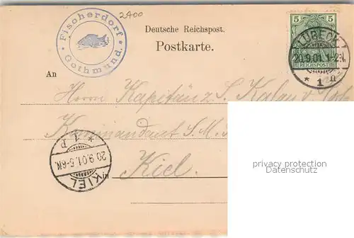 AK / Ansichtskarte Gothmund Fischerhaus Boot Fischersiedlung an der Trave  Gothmund