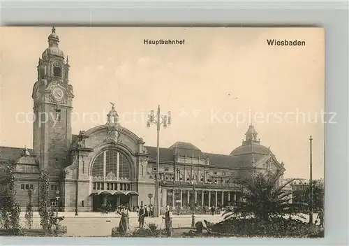 AK / Ansichtskarte Wiesbaden Hauptbahnhof Wiesbaden