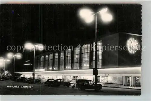 AK / Ansichtskarte Wien Westbahnhof Nachtaufnahme Wien