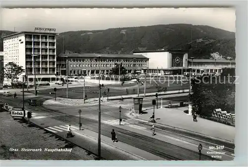 AK / Ansichtskarte Graz_Steiermark Hauptbahnhof Graz_Steiermark