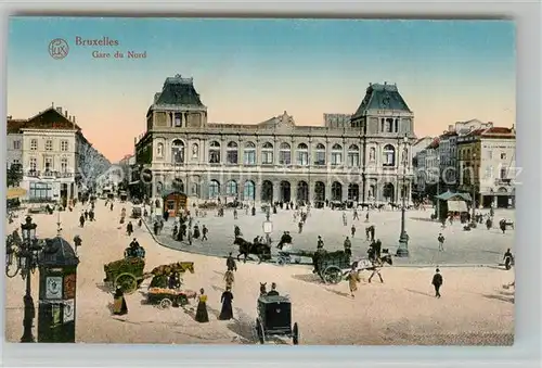 AK / Ansichtskarte Bruxelles_Bruessel Gare du Nord Bahnhof Bruxelles_Bruessel