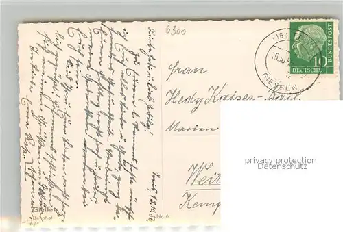 AK / Ansichtskarte Giessen_Lahn Bahnhof Giessen_Lahn