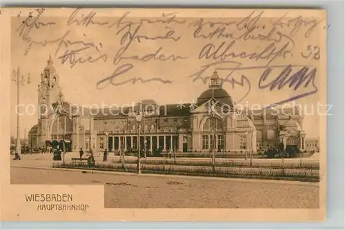 AK / Ansichtskarte Wiesbaden Hauptbahnhof Wiesbaden