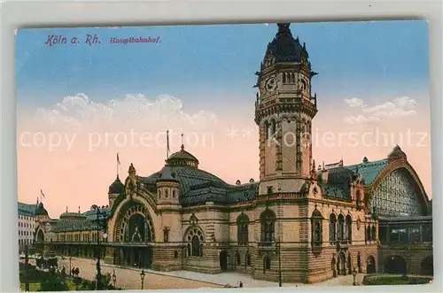 AK / Ansichtskarte Koeln_Rhein Hauptbahnhof Koeln_Rhein